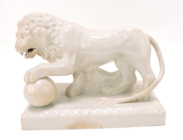 Staffordshire figure of a lion, 9"h,
