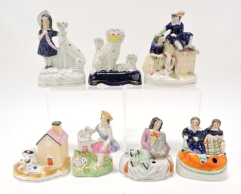 Staffordshire lot of 7 figures, 3 1/2" to