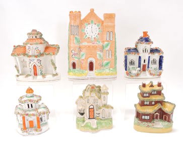 Staffordshire lot of 6 buildings,