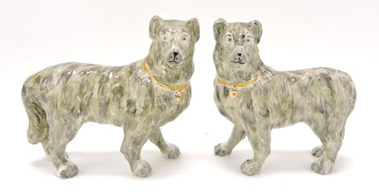 Staffordshire pair of dogs, 7"