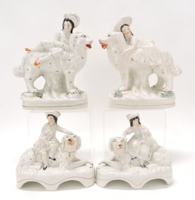 Staffordshire lot of 2 pair of Royal children
