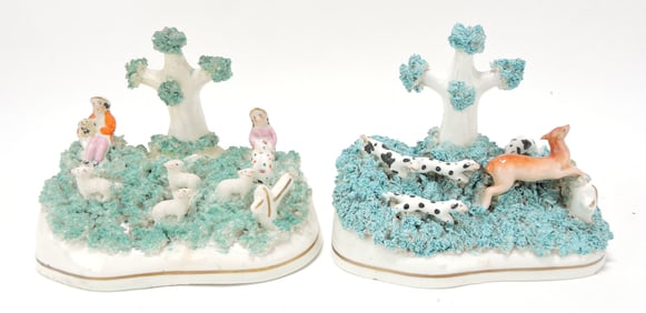Staffordshire lot of 2 figures - one of