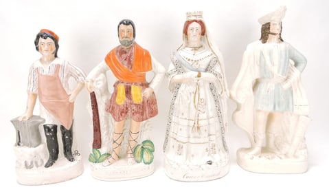 Staffordshire lot of 4 figures - Blacksmith,