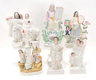 Staffordshire lot of 6 religious figures,