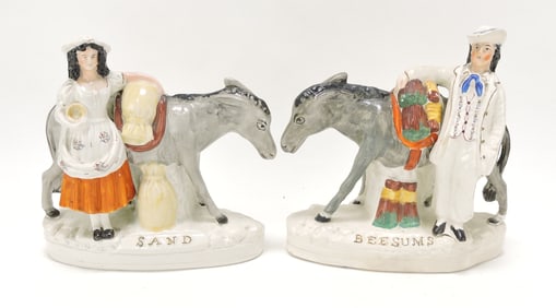 Staffordshire pair of figures - 'Sand' and