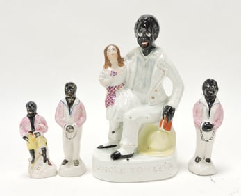 Staffordshire Uncle Tom and Eva figure and