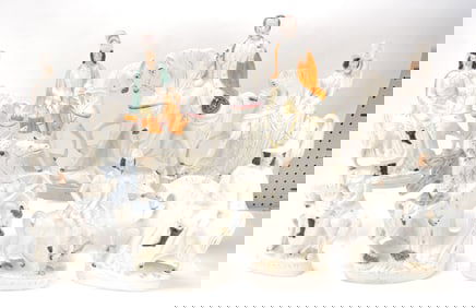 Staffordshire lot of 8 equestrian figures,