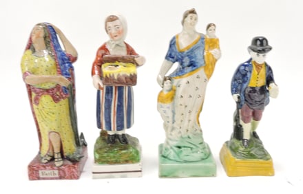 Staffordshire Pearlware Prattware lot of