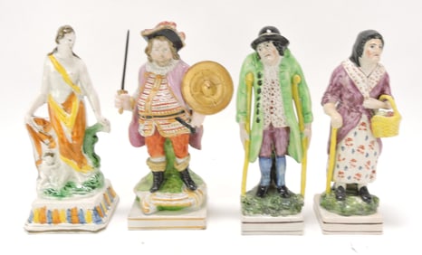 Staffordshire Pearlware Prattware lot of