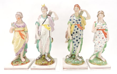 Staffordshire Prattware Pearlware lot of