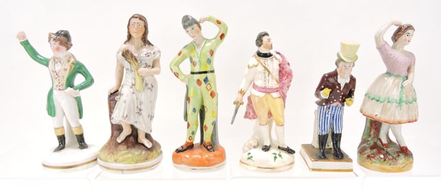 Staffordshire Prattware Pearlware lot of