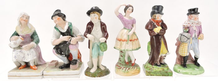 Staffordshire Prattware Pearlware lot of