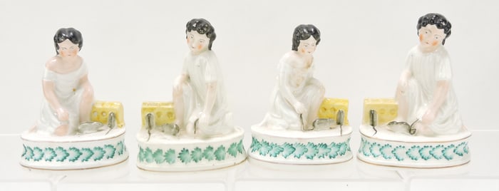 Staffordshire lot of 2 pair of figures of