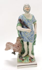Pearlware figure of 'Jupiter', 11 1/2",