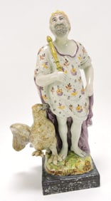 Pearlware figure of 'Jupiter', 11 1/2",