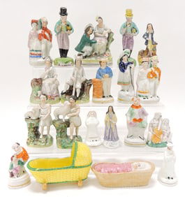 Staffordshire lot of 20 small figures,