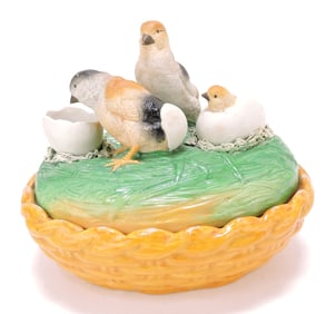 Staffordshire hatching chick tureen,