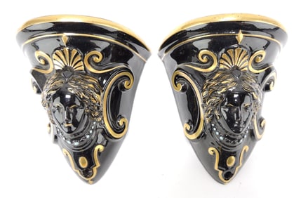 Staffordshire pair of bracket shelves