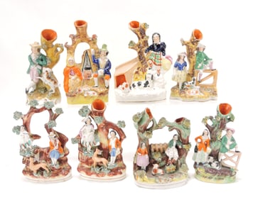Staffordshire lot of 8 figures,