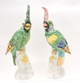 Mottahedeh pair of bird figures, 16"