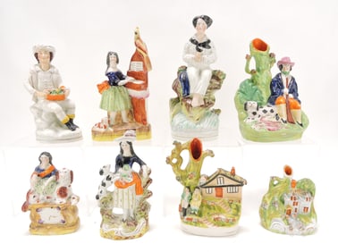 Staffordshire lot of 8 figures,
