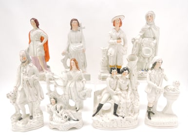 Staffordshire lot of 8 figures,