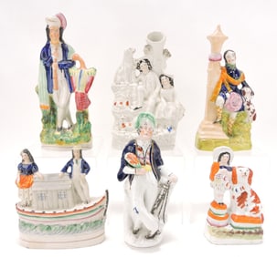 Staffordshire lot of 6 figures,
