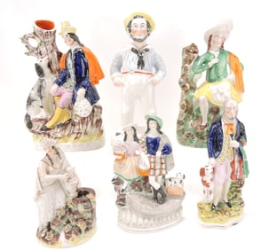 Staffordshire lot of 6 figures,