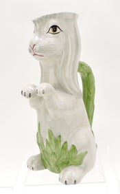 Mottahedeh 12" figural rabbit pitcher