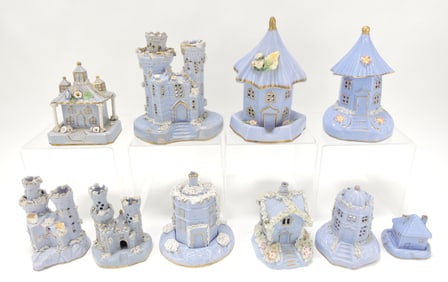 Staffordshire lot of 10 lilac pastille