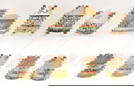 Staffordshire lot of 8 pastille burners,