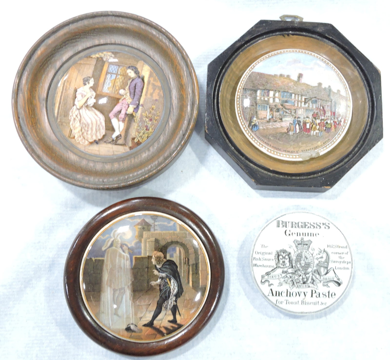 Lot of 4 pot lids, 3 1/2" to 6": .
