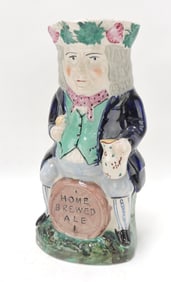 Staffordshire toby jug, 'Home Brewed Ale',