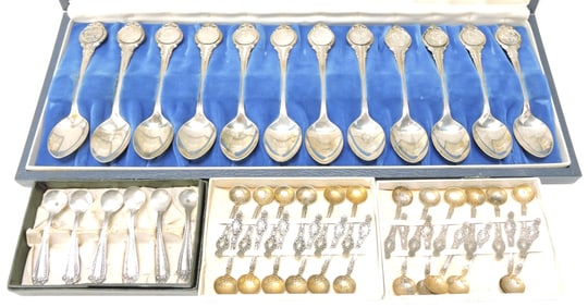 Sterling silver set of 12 zodiac spoon,