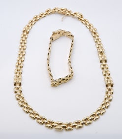 14k yg matching necklace and