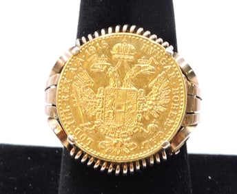 Gold ring with 1915 Austrian gold