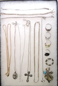 Sterling silver lot of jewelry, 3.8ozt