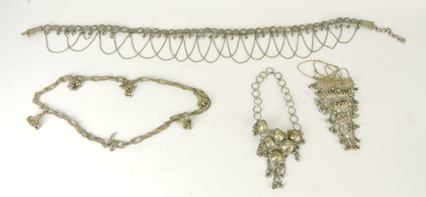Middle Eastern antique silver lot of
