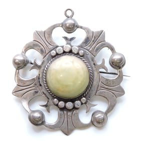Mexico silver brooch/pendant with
