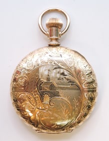 Waltham 14kt yg hunters case