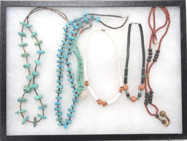 Tray of Indian and other jewelry