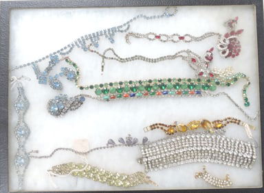 Tray of costume jewelry