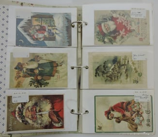 Santa postcard album, 125+,