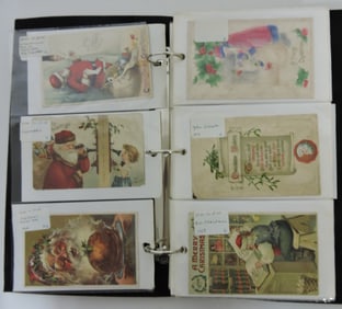 Santa and Christmas postcard album,