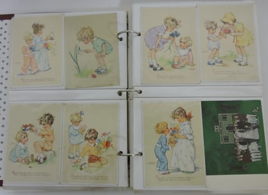 Postcard album of 240+/- assorted
