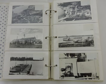 Postcard album of 250 +/- postcards,