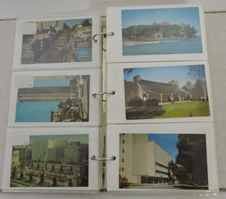 Postcard album with 225+/- cards,