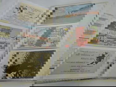 Postcard album with 130 +/- cards,