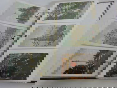 Postcard album with 220 +/- cards,