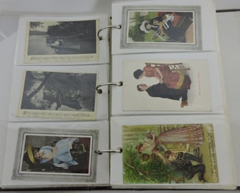 Postcard album with 340 +/- cards,